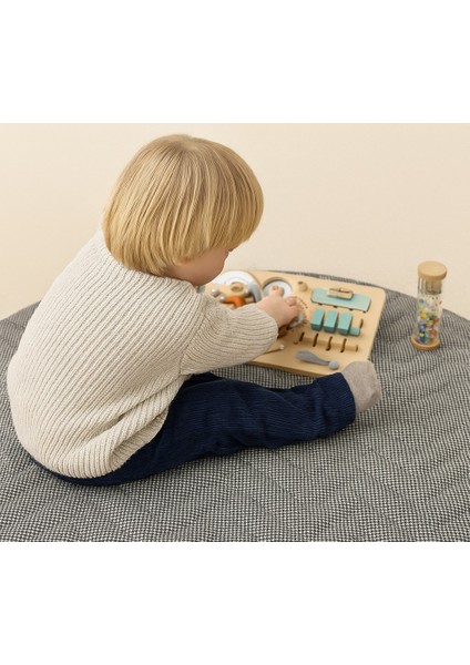 OEKO- TEX® Sertifikalı Elyaf Dolgulu Keten Karışımlı Bebek Oyun Matı – Yumuşak ve Nefes Alabilir