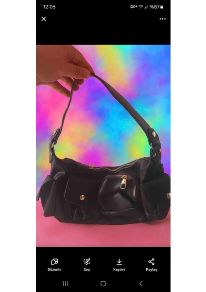 Siyah Omuz Askılı Çanta