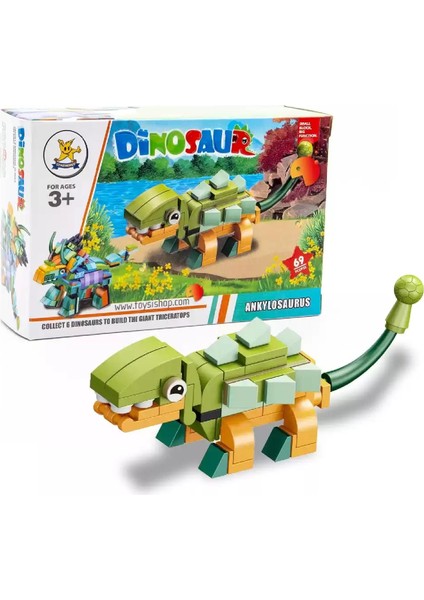 Bricks LEGO Dinozor 04 Ankylosaurus 69 Parça (SM2550-4)