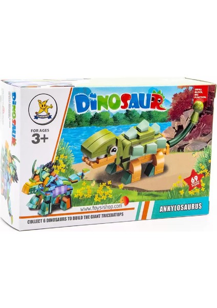 Bricks LEGO Dinozor 04 Ankylosaurus 69 Parça (SM2550-4)