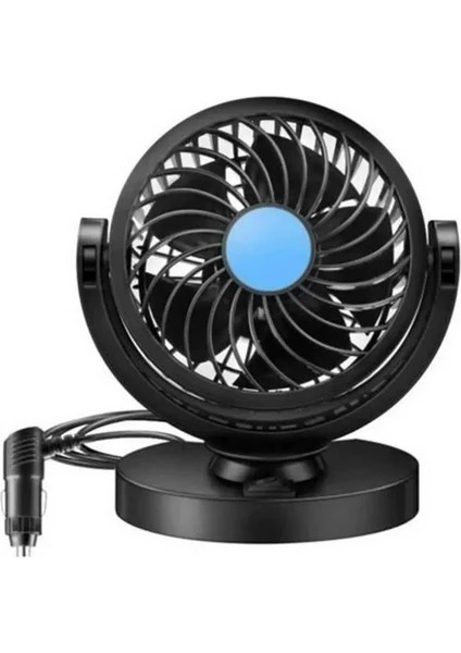 Tekli Vantilatör Torpido Üstü 12V Çakmaklık Girişli 360 Derece Ayarlanabilir