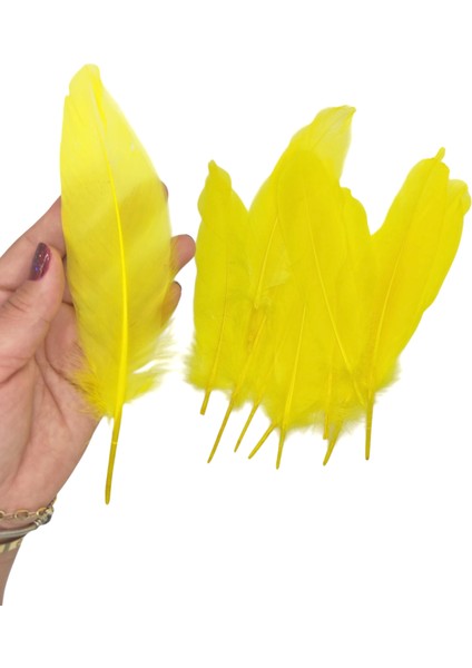Sarı Tüy El Işi Tüyleri, Okul Öncesi Etkinlik Tüy 10 Lu - 1 Paket