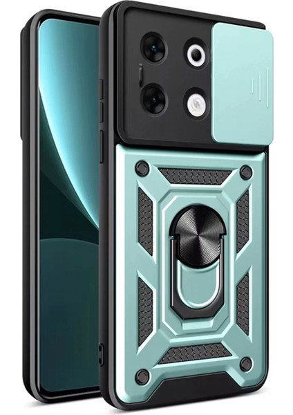 Infinix Zero 30 5g Kılıf Pars Lens Yüzüklü Silikon - Yeşil Drstr