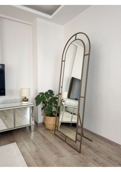 Çerçeveli Oval Ayaklı Metal Ayna, Renkli, 180x70 cm, Şık ve Modern Tasarım fiyatları