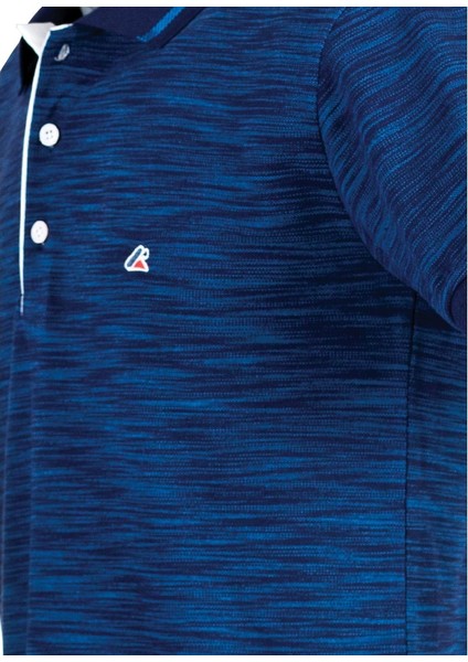 Polokoton % 100 Pamuk Lacivert Indigo Renk Polo Yaka T-Shirt – Iki Renkli Özel Pike Kumaş, Erkek Yazlık Model modelleri