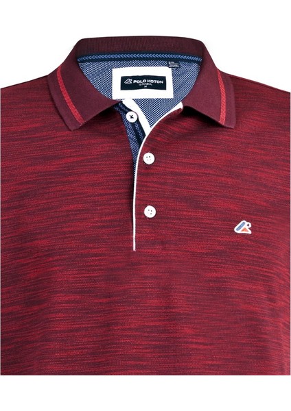 Polokoton % 100 Pamuk Marka Polo Yaka T-Shirt – Bordo Lacivert Renk, Iki Renkli Özel Pike Kumaş, Erkek Yazlık Model modelleri