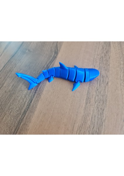 12CM Doğal Pla Malzeme Mavi Renk Köpek Balığı Hareketli Oyuncak 5+ fiyatları