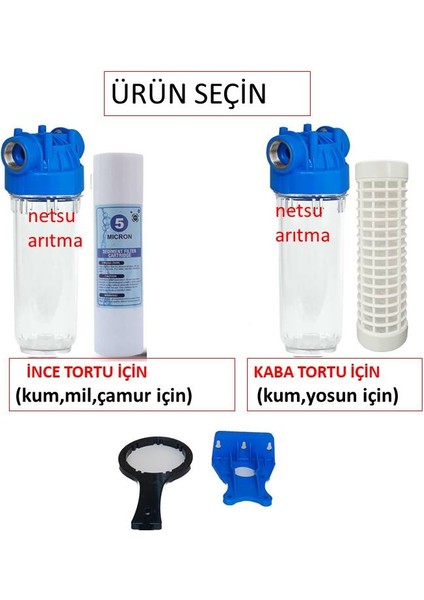 3/4 girişli-10 inç-Daire,bina Girişi Su Arıtma Cihazı Filtresi ve Filtre kabı