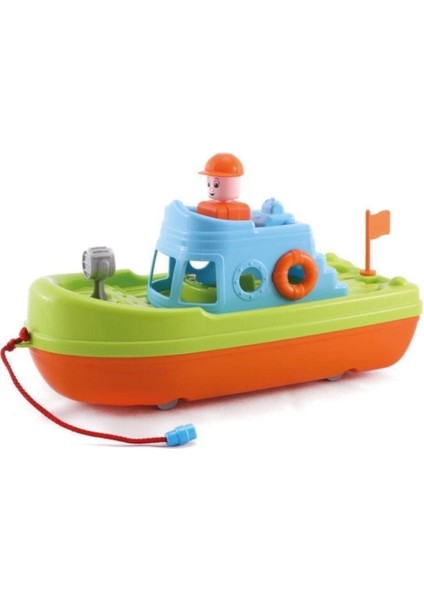 Renkli ve eğlenceli çocuk mini tekne oyuncağı, beyaz, 3+ yaş için ideal