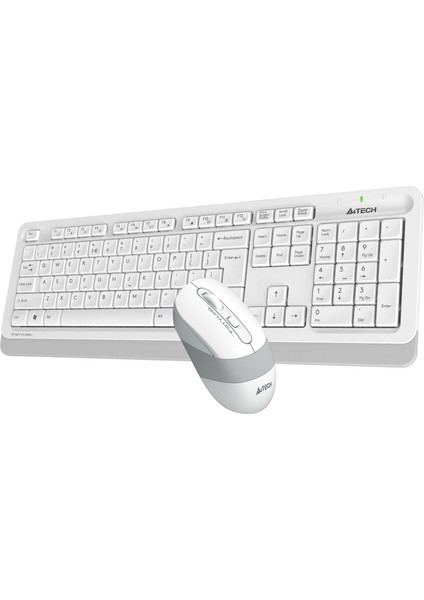 A4 Tech FG1010 Q 2.4 Ghz USB Beyaz Klavye+Mouse Kablosuz Set