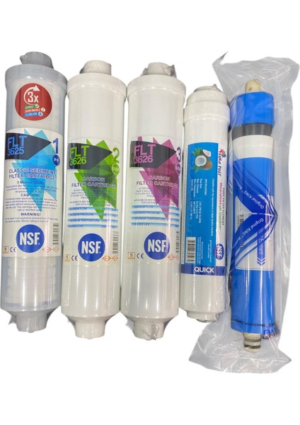Su Arıtma Filtresi Lg Marka Uyumlu Kapalı Kasa Nsf Onaylı Premium 5 Aşamalı Filtre Seti Inline Filtre Sistemi