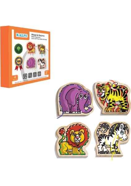 KAL-1019-1020 Chiva, Ahşap Ip Geçirme- Safari Hayvanlar