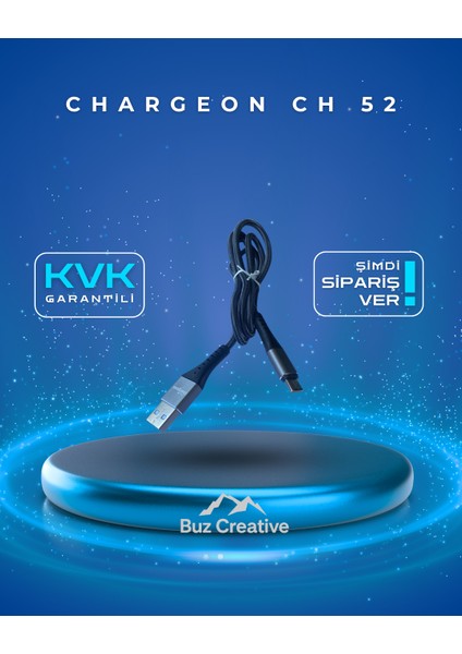 Kvk Garantili Chargeon Ch‑52 Type‑c Cable Fast Charger & Sync fiyatları