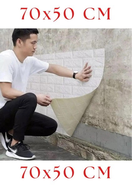 70x50 cm 3D esnek köpük duvar paneli, kendinden yapışkanlı, şık ve kullanışlı