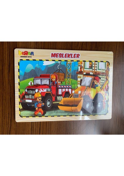 Meslekler ve Taşıtlar Ahşap Puzzle