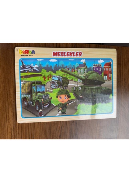 Meslekler ve Taşıtlar Ahşap Puzzle