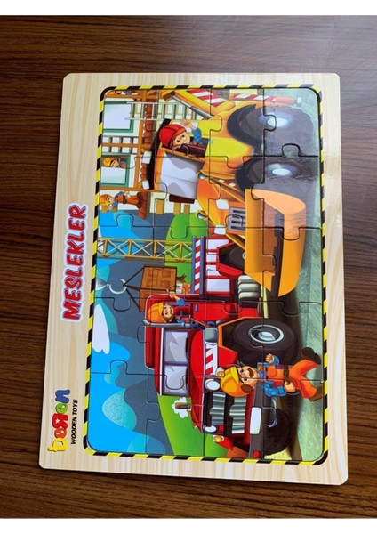 Meslekler ve Taşıtlar Ahşap Puzzle