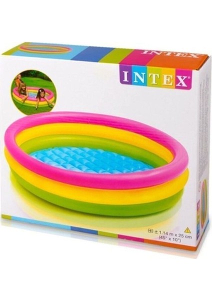 Şişme Sunset Havuz 114x25 cm, Eğlence ve Serinlik İçin, Pompa dahil değil fiyatları