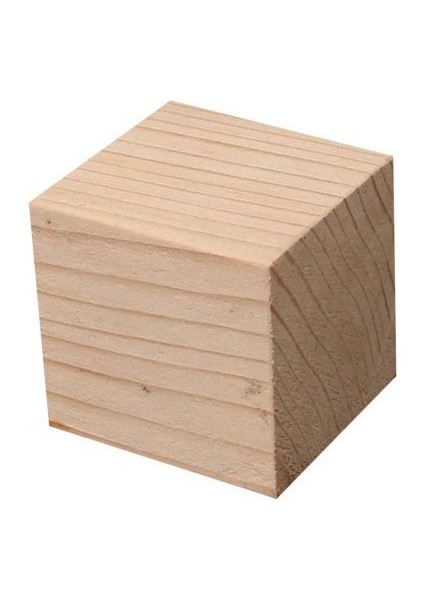 (9X9X9 cm 6 Adet) Köknar (Göknar) Hobi Ahşap Küp