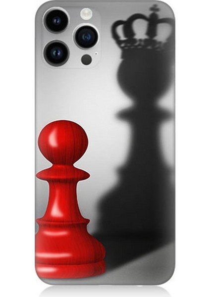 Apple iPhone 13 Pro Max Uyumlu Piyonun Taçlı Hayali Desenli Silikon Kılıf