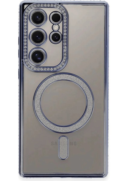Samsung Galaxy S24 Ultra Kılıf Joke Simli Magneticsafe Kılıf - Mavi Drstr fiyatları