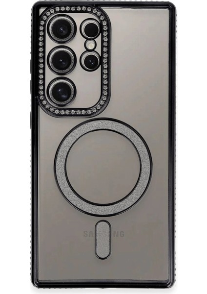 Samsung Galaxy S24 Ultra Kılıf Joke Simli Magneticsafe Kılıf - Siyah Drstr fiyatları