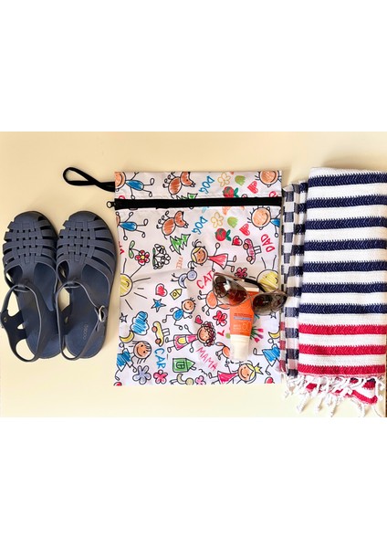 Askılı Family 24x30 cm Çok Amaçlı Su Geçirmez Taşıma Torbası - Çanta/organizer fırsatları