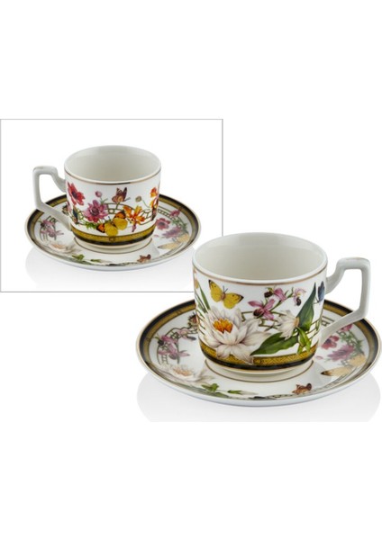Muse Garden 2'li Kahve Fincan Set 13,5x5,5cm Porselen
