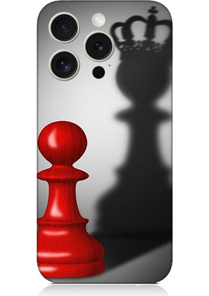 Apple iPhone 15 Pro Uyumlu Piyonun Taçlı Hayali Desenli Silikon Kılıf