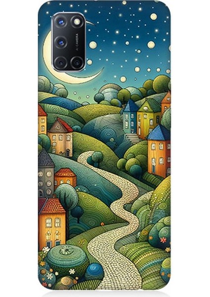 Oppo A72 Uyumlu Yıldızlı Tepede Masal Desenli Silikon Kılıf
