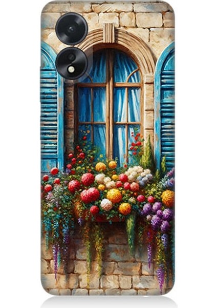 Oppo A38 Uyumlu Pencereden Renkli Hayat Desenli Silikon Kılıf