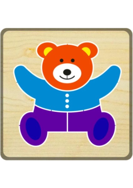 Ahşap Eğitici Puzzle 3D Yapboz Seti 5 Adet 5 Parçalı