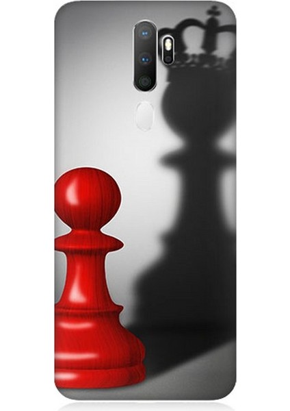 Oppo A5 2020 Uyumlu Piyonun Taçlı Hayali Desenli Silikon Kılıf