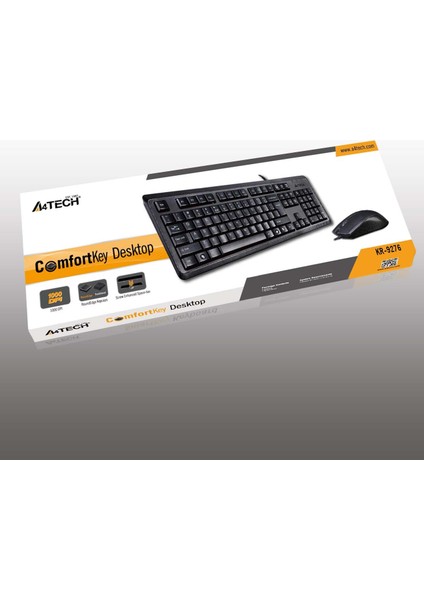 A4 Tech KR-9276 Q USB Standart Klavye+Optik Mouse