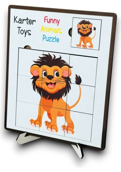 Puzzle,ahşap Oyuncak,ahşap Puzzle Seti,eğitici Oyuncak,dinazor,hayvanlar