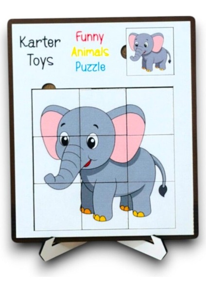 Puzzle,ahşap Oyuncak,ahşap Puzzle Seti,eğitici Oyuncak,dinazor,hayvanlar