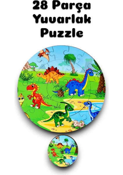 Puzzle,ahşap Oyuncak,ahşap Puzzle Seti,eğitici Oyuncak,dinazor,hayvanlar