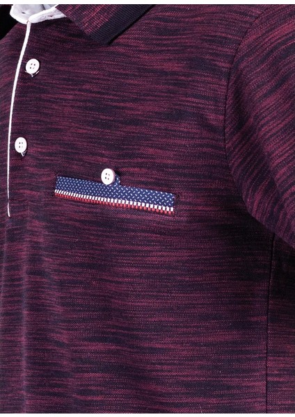 Polokoton Marka Polo Yaka T-Shirt – Siyah Bordo Renk, Cepli, İki Renkli Özel Pike Kumaş, Erkek Yazlık Model, %100 Pamuk fırsatları
