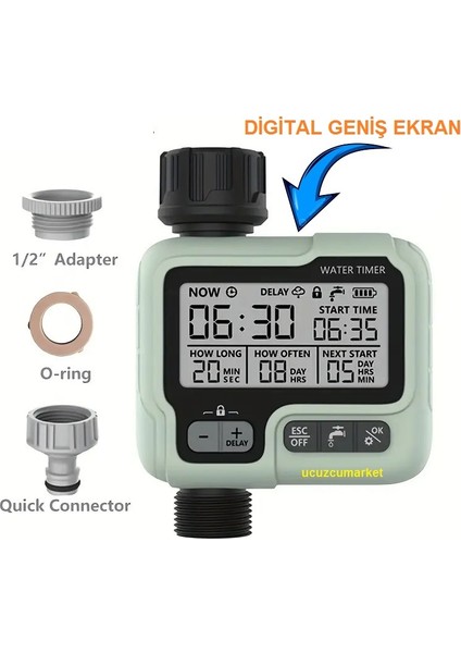 Akıllı Otomatik Digital (Büyük Ekran) Bahçe Sulama Makinesi