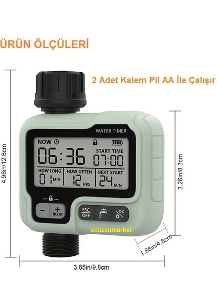 Akıllı Otomatik Digital (Büyük Ekran) Bahçe Sulama Makinesi