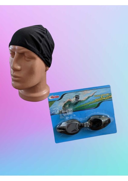 Havuz Deniz Yüzücü Gözlüğü + Kulak Tıkacı + Likralı Bez Bone Seti fiyatları