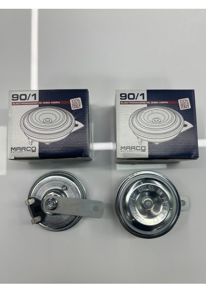 Italy 24 Volt Disk Korna Yüksek Ton,alçak Ton 2'li Set fiyatları