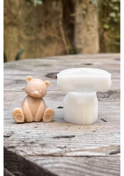 Mini ayı silikon kalıp, tekli, beyaz, kokusuz, detaylı ve kullanışlı tasarım modelleri