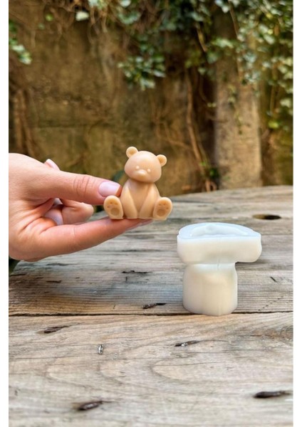 Mini ayı silikon kalıp, tekli, beyaz, kokusuz, detaylı ve kullanışlı tasarım fırsatları