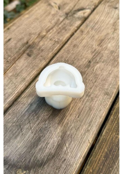Mini ayı silikon kalıp, tekli, beyaz, kokusuz, detaylı ve kullanışlı tasarım