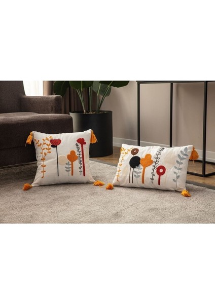 Keten Kırlent Çift Takım, Bej, Krem, Hardal, Kırmızı, Siyah Renk Seçenekleri fırsatları