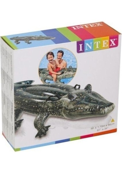 Gerçekçi Timsah Binici Eğlence Oyunu 170x86 cm, Kaliteli ve Garantili Renk: Beyaz fiyatları