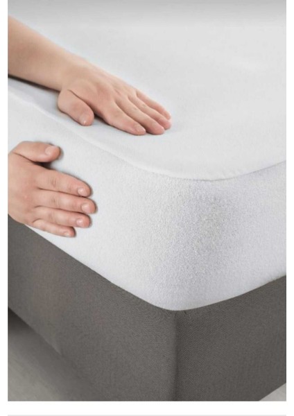 90x190 cm sıvı geçirmez, tek kişilik pamuk yatak koruyucu, lastikli ve pratik kullanım