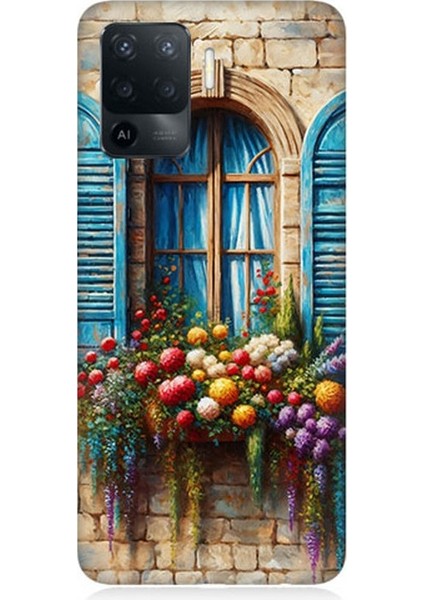 Oppo Reno 5 Lite Uyumlu Pencereden Renkli Hayat Desenli Silikon Kılıf