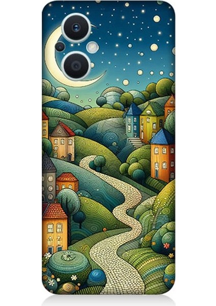 Oppo Reno 7 Lite 5g Uyumlu Yıldızlı Tepede Masal Desenli Silikon Kılıf